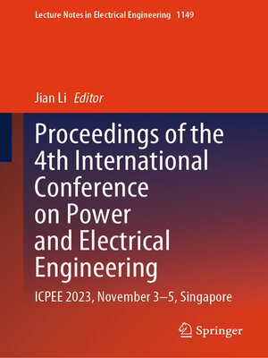 cover image of Proceedings of the 4th International Conference on Power and Electrical Engineering
